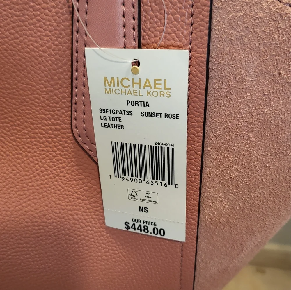 👜 Michael Kors Portia Bucket Large Tote NWT - Picture 13 of 16